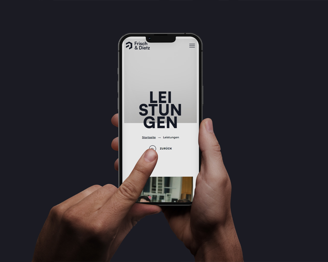 Frisch und Dietz Webseite Smartphone Mockup